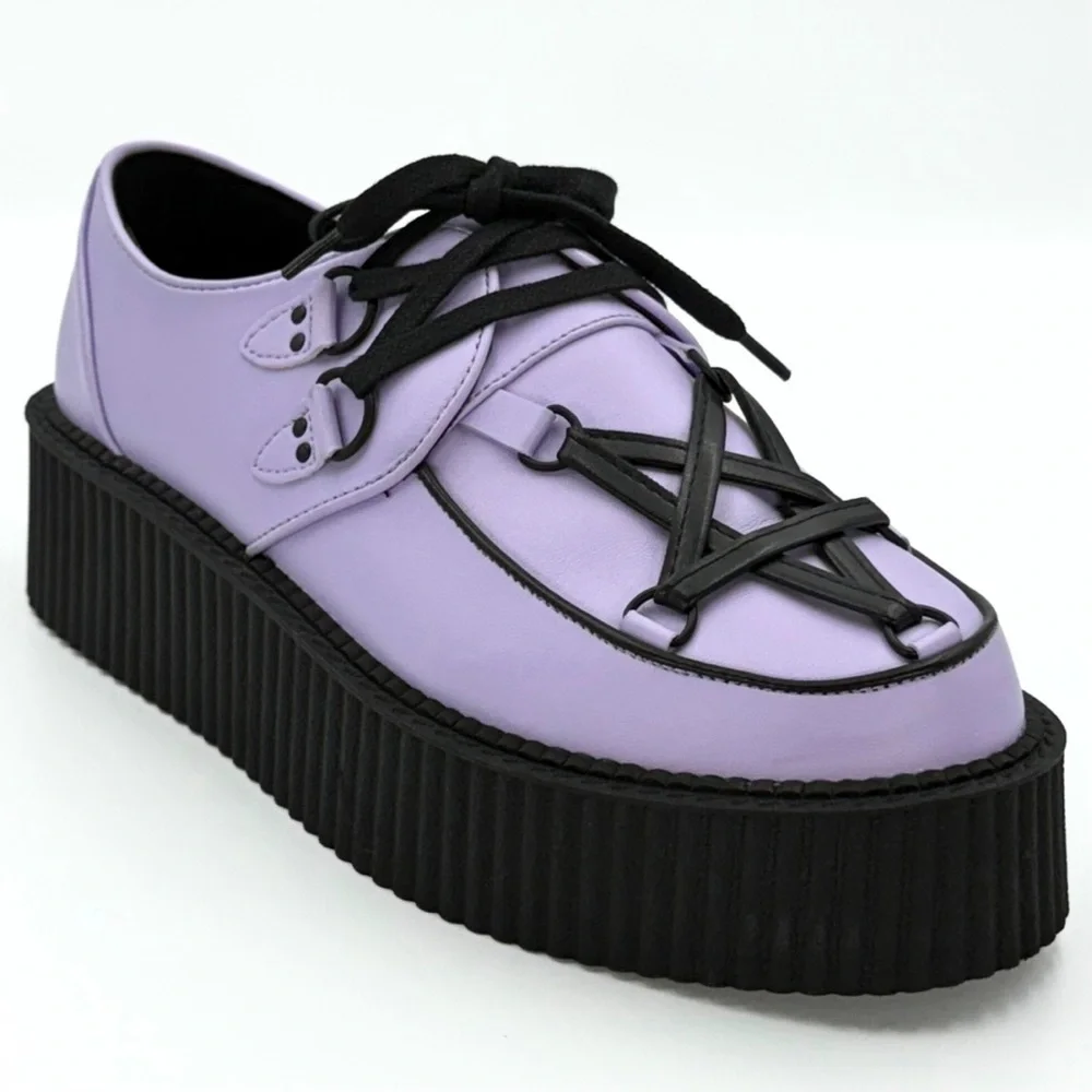 Killstar Shoes Hexellent Creepers Gothcore Y2k Women’s 9 Lilac Platform Wedge
